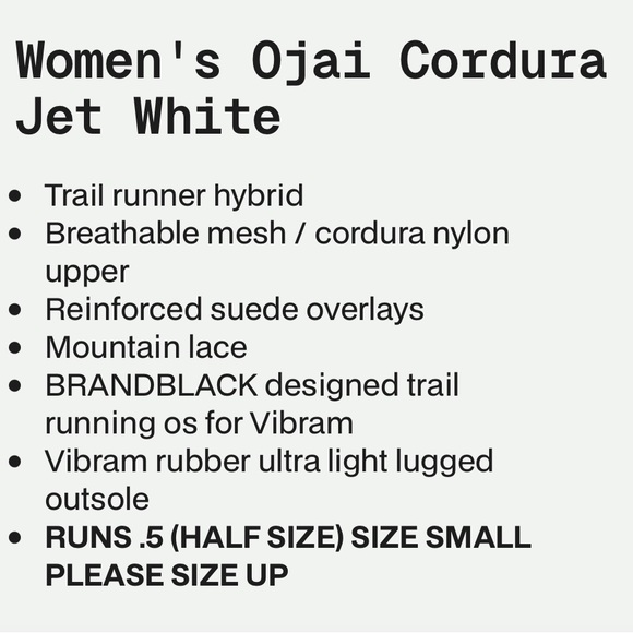 Women’s Brandblack Ojai Cordura in Jet White NIB - Picture 6 of 6